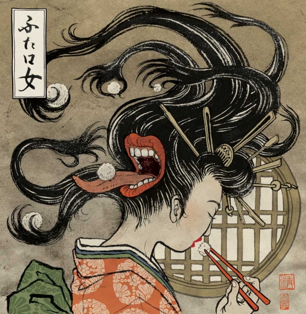 ตำนานฟุตะคุจิ-อนนะ ‘ผีสาวสองปาก’ ปีศาจจอมตะกละแห่งประเทศญี่ปุ่น