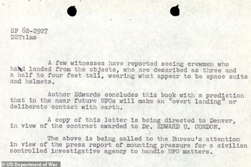 FBI เจอมนุษย์ตัวจิ๋วสูง120 ซม. โผล่จากยานUFO